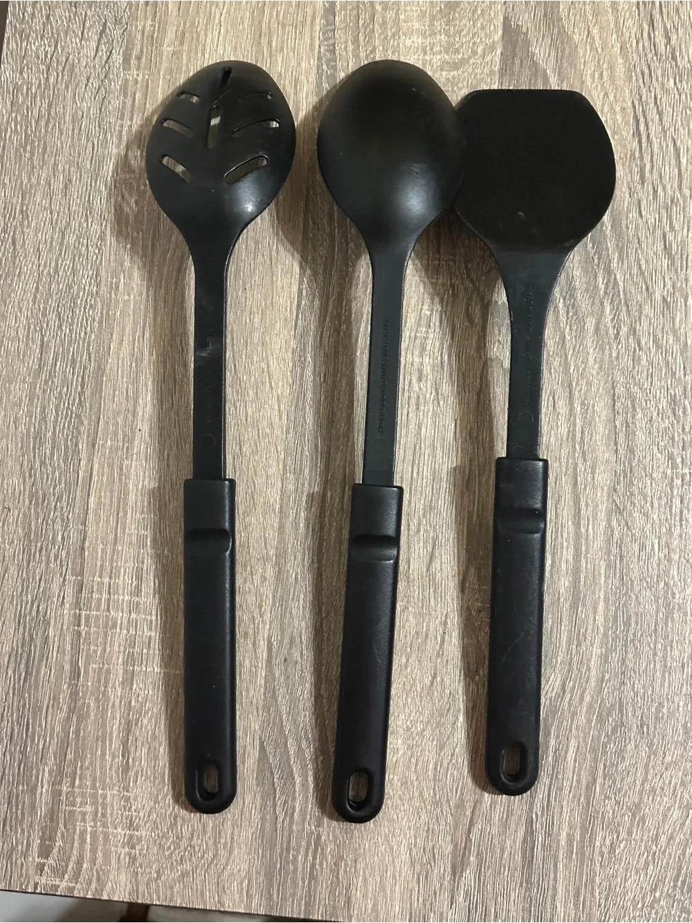 Lot of 3 Calphalon Nylon Turner Spatula & Slotted Spoon & Solid Spoon